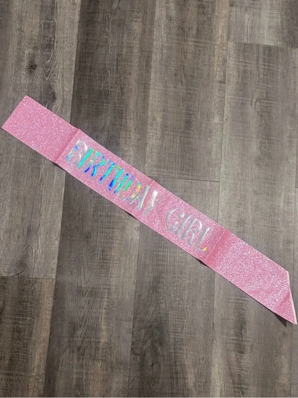 💞 New Pink Glitter Birthday Girl Party Sash